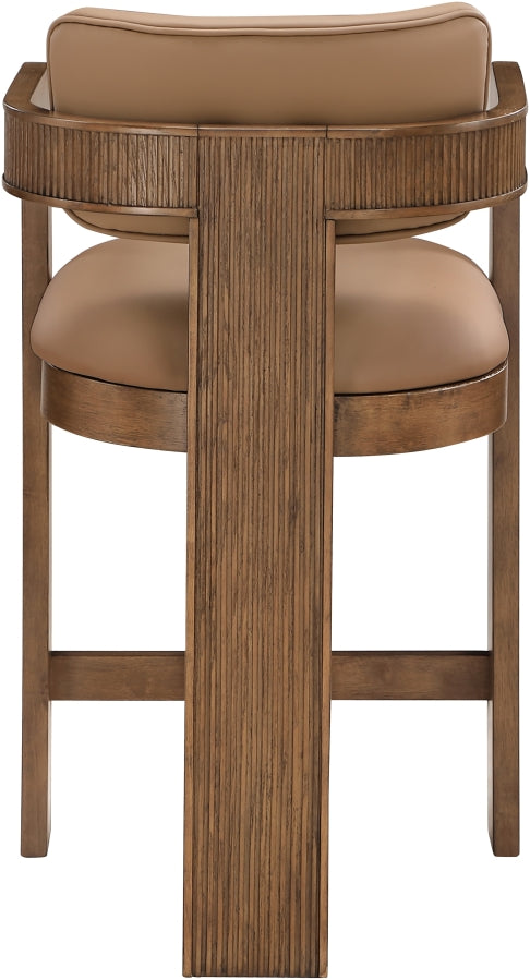 Sacha Vegan Leather Upholstered Counter Stool — 75066-C - Tan - 75066Tan-C alternate view 4