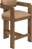 Sacha Vegan Leather Upholstered Counter Stool — 75066-C - Tan - 75066Tan-C alternate view 5