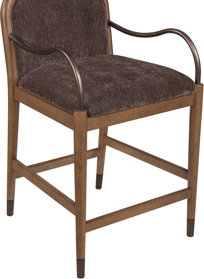 Cambria Fabric Upholstered Counter Stool — 75032-C - Brown - 75032Brown-C alternate view 5