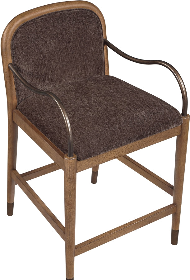 Cambria Fabric Upholstered Counter Stool — 75032-C - Brown - 75032Brown-C alternate view 6