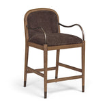 Cambria Fabric Upholstered Counter Stool — 75032-C - Brown - 75032Brown-C