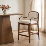 Cambria Fabric Upholstered Counter Stool — 75032-C - Cream - 75032Cream-C alternate view 1