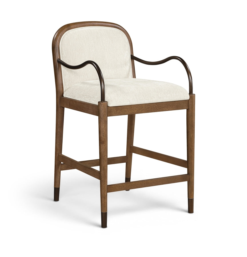 Cambria Fabric Upholstered Counter Stool — 75032-C - Cream - 75032Cream-C