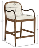 Cambria Fabric Upholstered Counter Stool — 75032-C - Cream - 75032Cream-C Dim