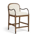 Cambria Fabric Upholstered Counter Stool — 75032-C - Cream - 75032Cream-C