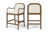Cambria Fabric Upholstered Counter Stool — 75032-C - Cream - 75032Cream-C Double Chair