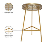 Tuscany Iron Counter Stool — 963-C - Gold - 963Gold Infographic