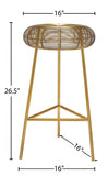 Tuscany Iron Counter Stool — 963-C - Gold - 963Gold Dim