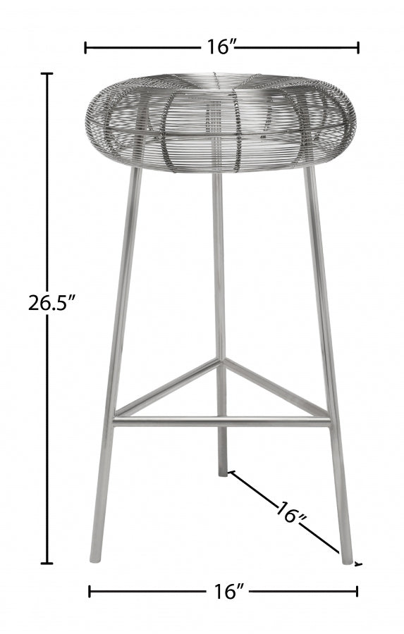 Tuscany Iron Counter Stool — 963-C - Silver - 963Silver Dim