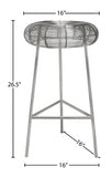 Tuscany Iron Counter Stool — 963-C - Silver - 963Silver Dim