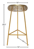 Tuscany Iron Bar Stool — 964-C - Gold - 964Gold Dim