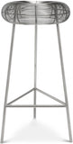 Tuscany Iron Bar Stool — 964-C - Silver - 964Silver