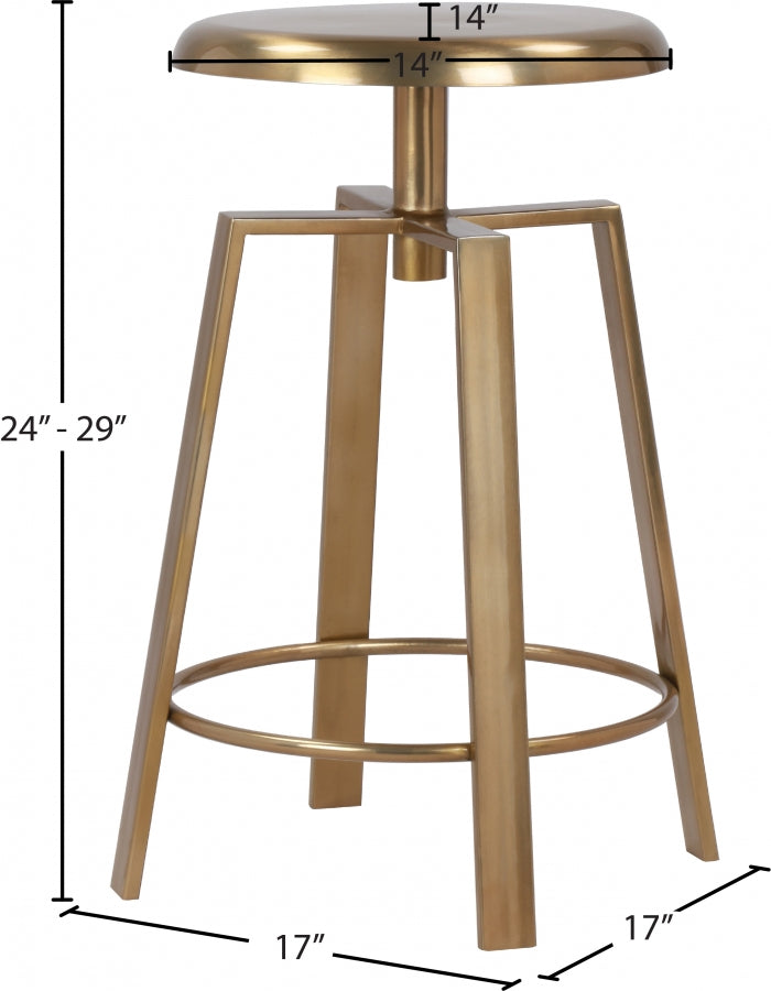 Lang Iron Adjustable Bar / Counter Stool — 936-C - Gold - 936Gold Dim