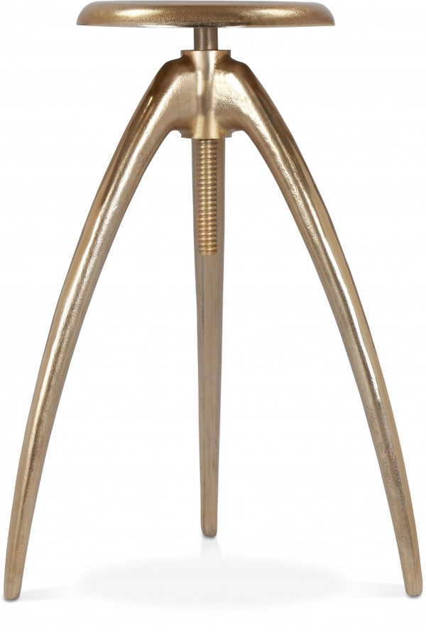 Clara Aluminum Adjustable Bar / Counter Stool — 937-C - Gold - 937Gold