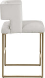 Caleb Velvet Upholstered Counter Stool — 969-C - Cream - 969Cream-C alternate view 3