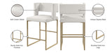 Caleb Velvet Upholstered Counter Stool — 969-C - Cream - 969Cream-C Infographic