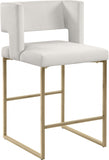 Caleb Velvet Upholstered Counter Stool — 969-C - Cream - 969Cream-C