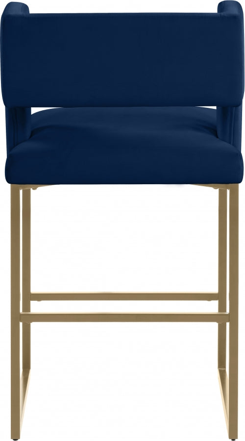 Caleb Velvet Upholstered Counter Stool — 969-C - Blue - 969Navy-C alternate view 2