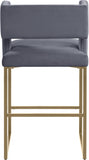 Caleb Velvet Upholstered Counter Stool — 969-C - Grey - 969Grey-C alternate view 2