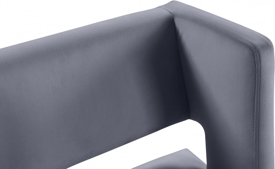 Caleb Velvet Upholstered Counter Stool — 969-C - Grey - 969Grey-C alternate view 4