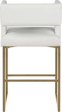 Caleb Vegan Leather Upholstered Counter Stool — 969-C-Leather - White - 969White-C alternate view 2