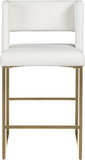 Caleb Vegan Leather Upholstered Counter Stool — 969-C-Leather - White - 969White-C alternate view 4
