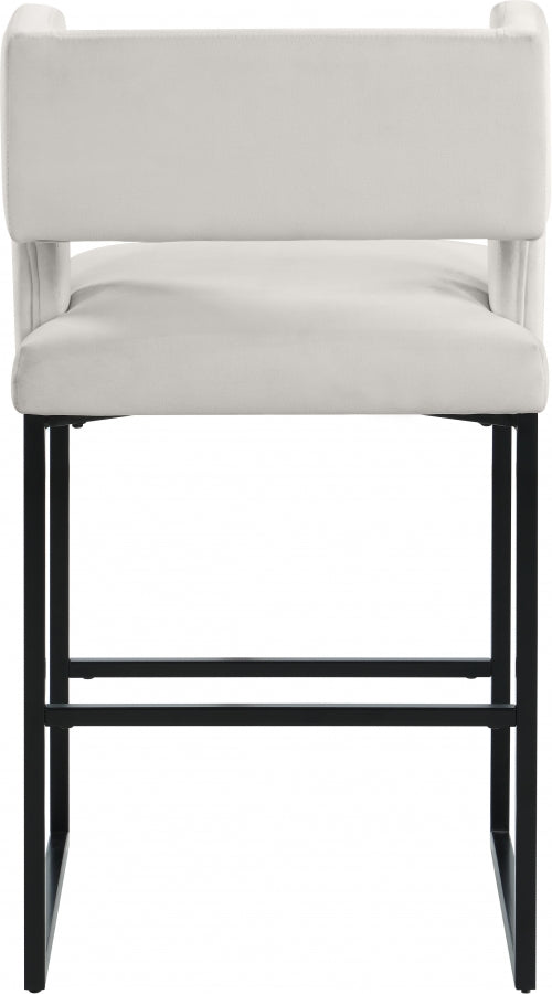 Caleb Velvet Upholstered Counter Stool — 970-C - Cream - 970Cream-C alternate view 2