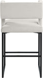 Caleb Velvet Upholstered Counter Stool — 970-C - Cream - 970Cream-C alternate view 2