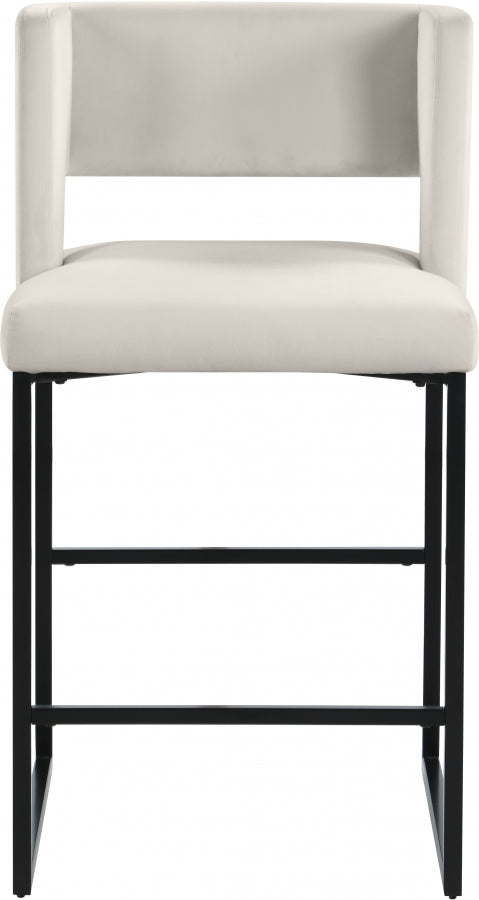 Caleb Velvet Upholstered Counter Stool — 970-C - Cream - 970Cream-C alternate view 4