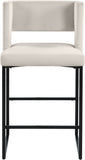 Caleb Velvet Upholstered Counter Stool — 970-C - Cream - 970Cream-C alternate view 4