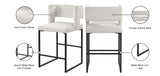 Caleb Velvet Upholstered Counter Stool — 970-C - Cream - 970Cream-C Infographic