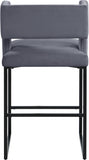 Caleb Velvet Upholstered Counter Stool — 970-C - Grey - 970Grey-C alternate view 2