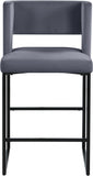 Caleb Velvet Upholstered Counter Stool — 970-C - Grey - 970Grey-C alternate view 4