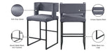 Caleb Velvet Upholstered Counter Stool — 970-C - Grey - 970Grey-C Infographic