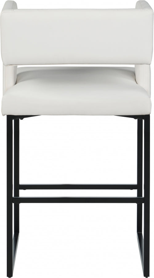 Caleb Vegan Leather Upholstered Counter Stool — 970-C-Leather - White - 970White-C alternate view 2