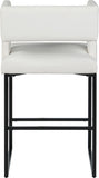 Caleb Vegan Leather Upholstered Counter Stool — 970-C-Leather - White - 970White-C alternate view 2