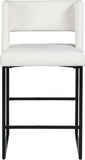 Caleb Vegan Leather Upholstered Counter Stool — 970-C-Leather - White - 970White-C alternate view 4