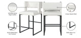 Caleb Vegan Leather Upholstered Counter Stool — 970-C-Leather - White - 970White-C Infographic