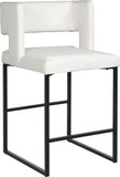 Caleb Vegan Leather Upholstered Counter Stool — 970-C-Leather - White - 970White-C