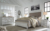 Kanwyn Whitewash Upholstered Panel Bedroom Set