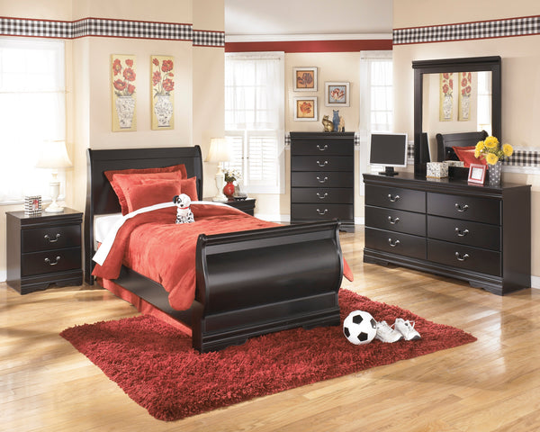 Huey Vineyard Black Youth Sleigh Bedroom Set