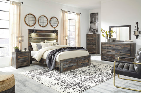 Drystan Multi LED Storage Panel Bedroom Set