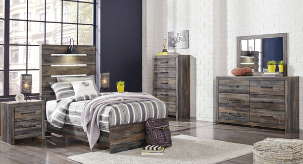 Drystan Multi LED Youth Panel Bedroom Set