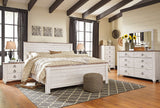 Willowton Whitewash Panel Bedroom Set