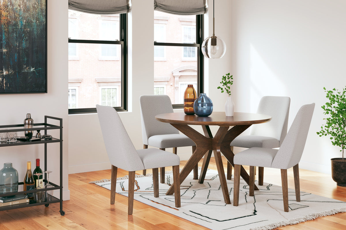 Lyncott Gray/Brown Dining Room Set