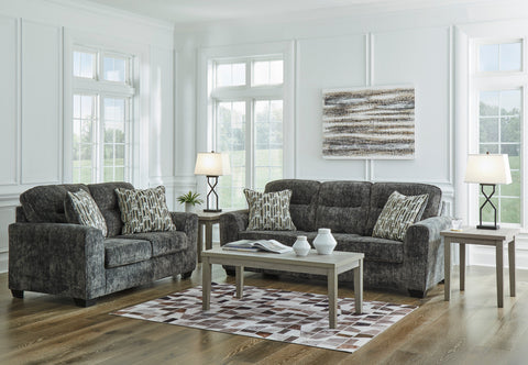 Lonoke Gunmetal Living Room Set