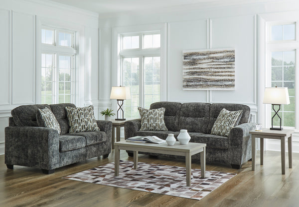 Lonoke Gunmetal Living Room Set