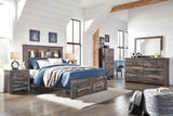 Drystan Multi LED Bookcase Storage Youth Panel Bedroom Set