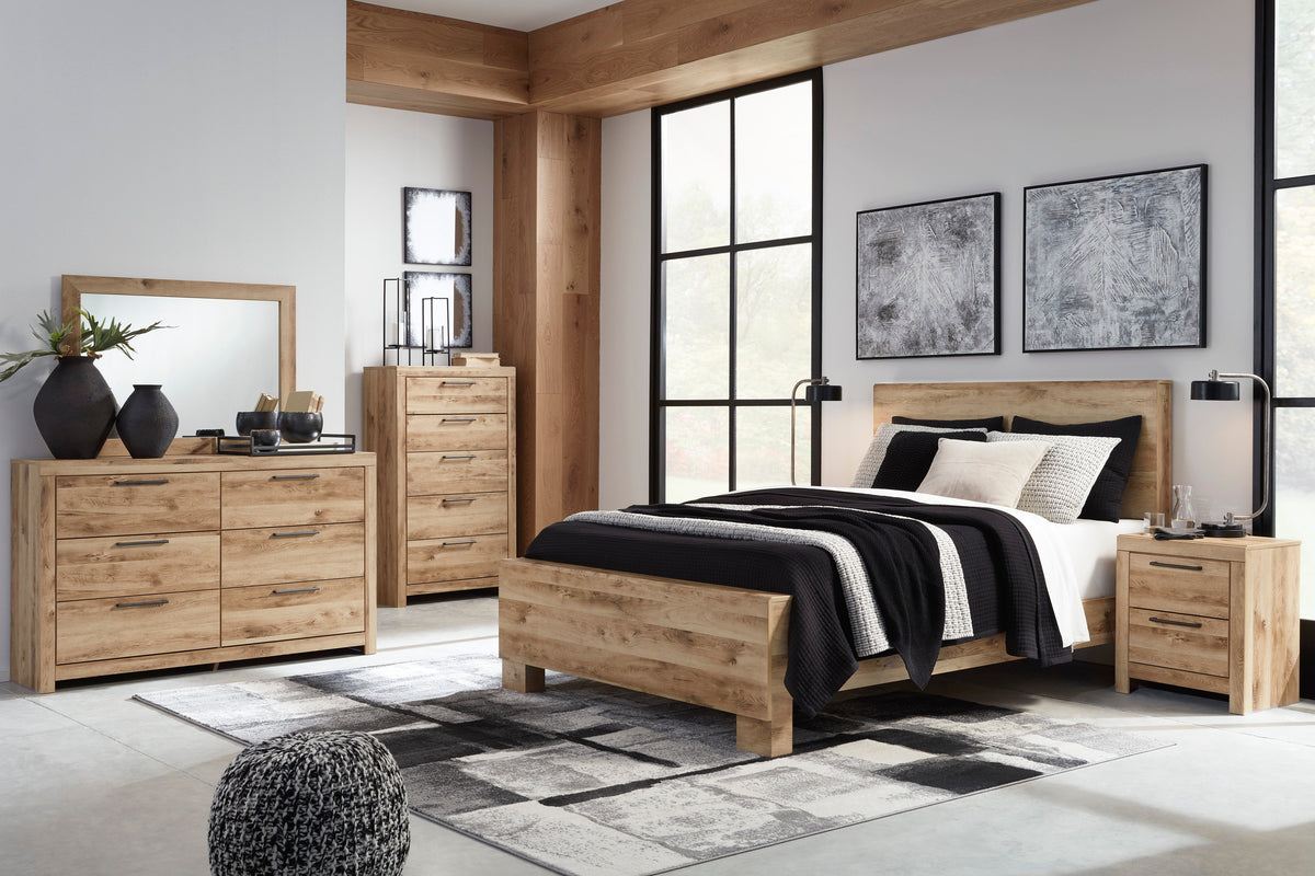 Hyanna Tan Brown Panel Bedroom Set