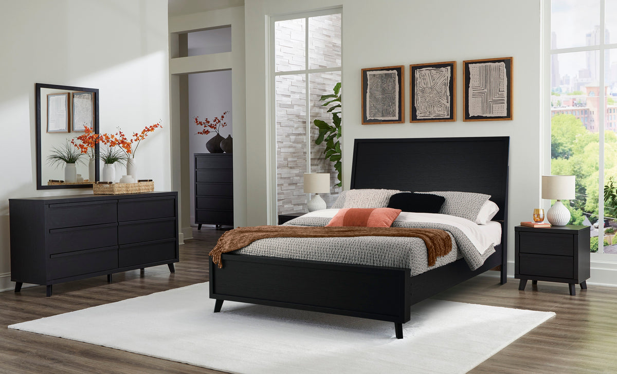 Danziar Black Framed Platform Bedroom Set